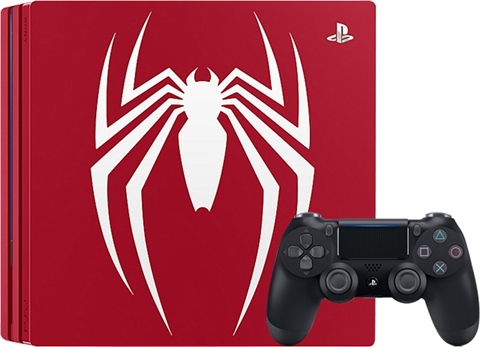 PlayStation 4 online Pro Spiderman Console in Red/White 1 TB